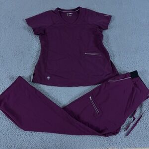 Healing Hands Scrub Set Womens HH 360 Serena Top Large Nisha Cargo Pants MT Tall